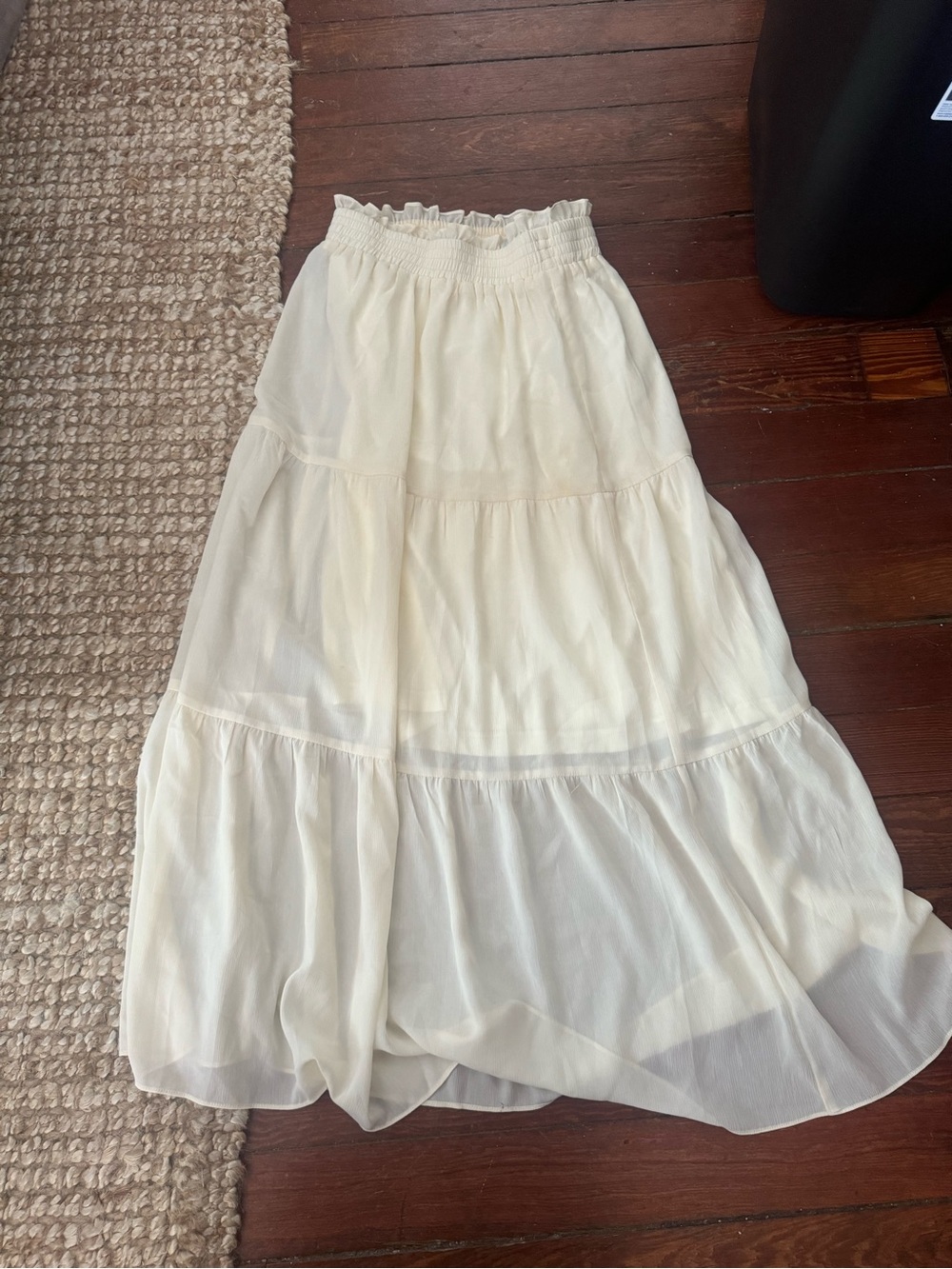 Wishlist Cream Tiered Maxi Skirt - Lightweight Bohemian Style
